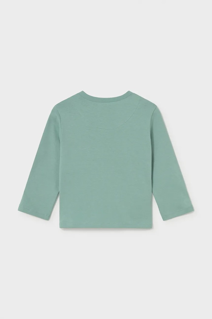 Mayoral блуза с дълги ръкави за бебе от памук 2012.3D.Baby.9BY2 тюркоазен AW26