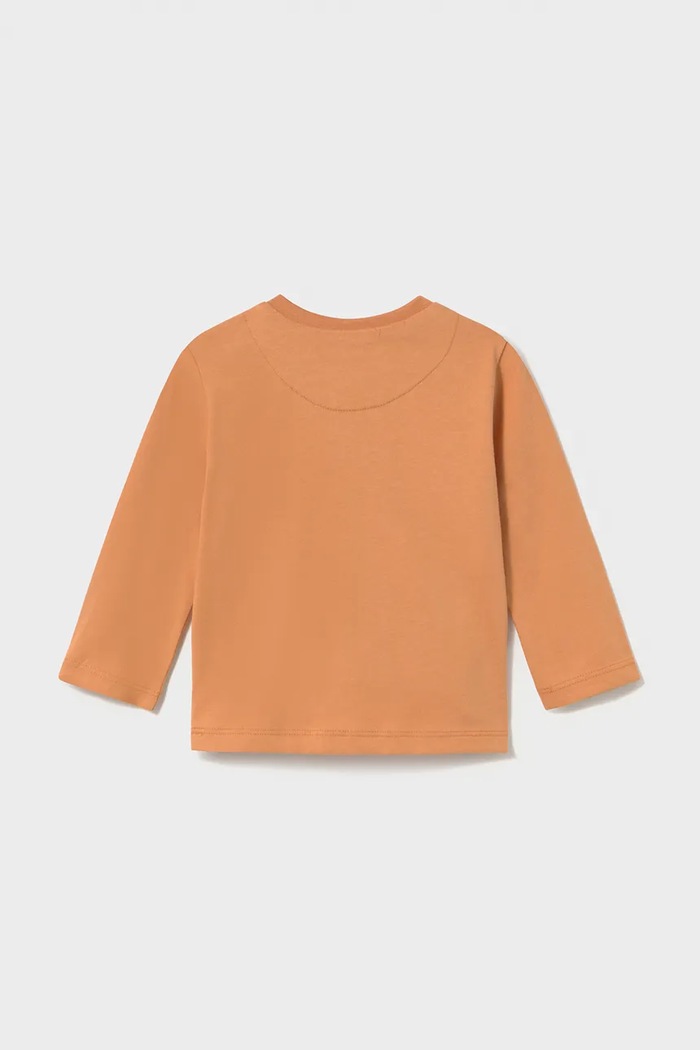 Mayoral lounge t-shirt παιδικό βαμβακερό 2009.3C.Baby.9BY2 πορτοκαλί AW26