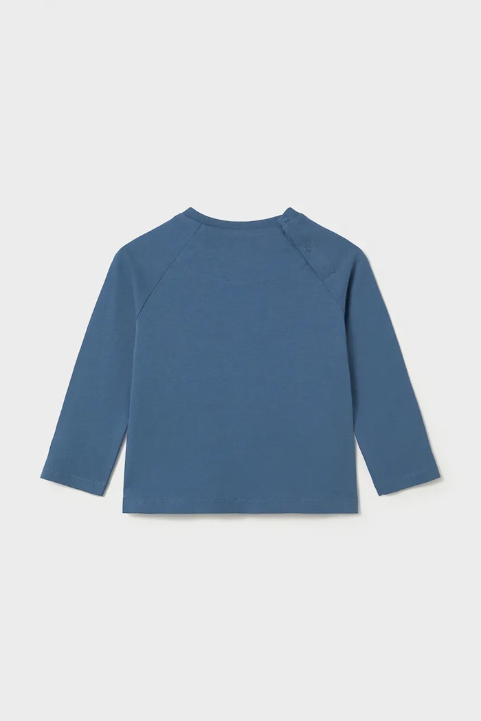 Mayoral блуза с дълги ръкави за бебе от памук 2007.3B.Baby.9BY2 син AW26