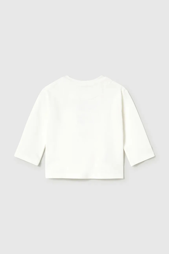 Mayoral Longsleeve dziecięcy bawełniany 2005.3A.Baby.9BY2 biały AW26
