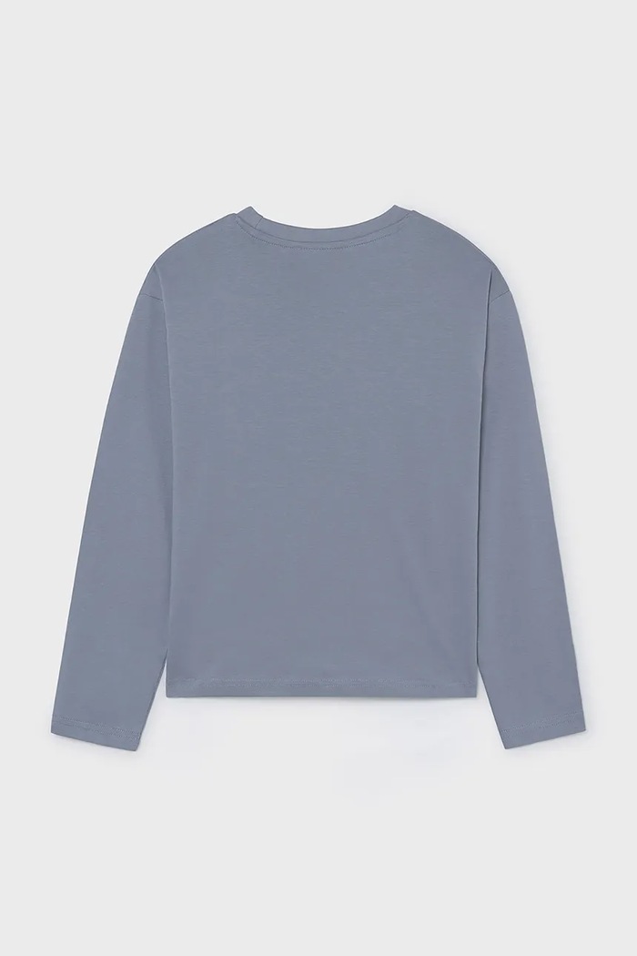 Mayoral longsleeve dziecięcy bawełniany 842.7C.Junior.9BY2 niebieski AW26
