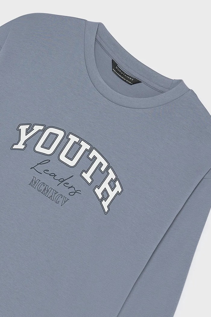 Chłopiec Mayoral longsleeve dziecięcy bawełniany 842.7C.Junior.9BY2 niebieski