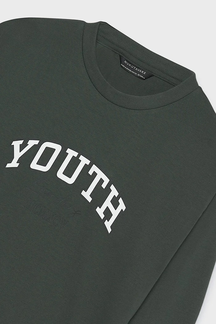 Chłopiec Mayoral longsleeve dziecięcy bawełniany 842.7C.Junior.9BY2 zielony