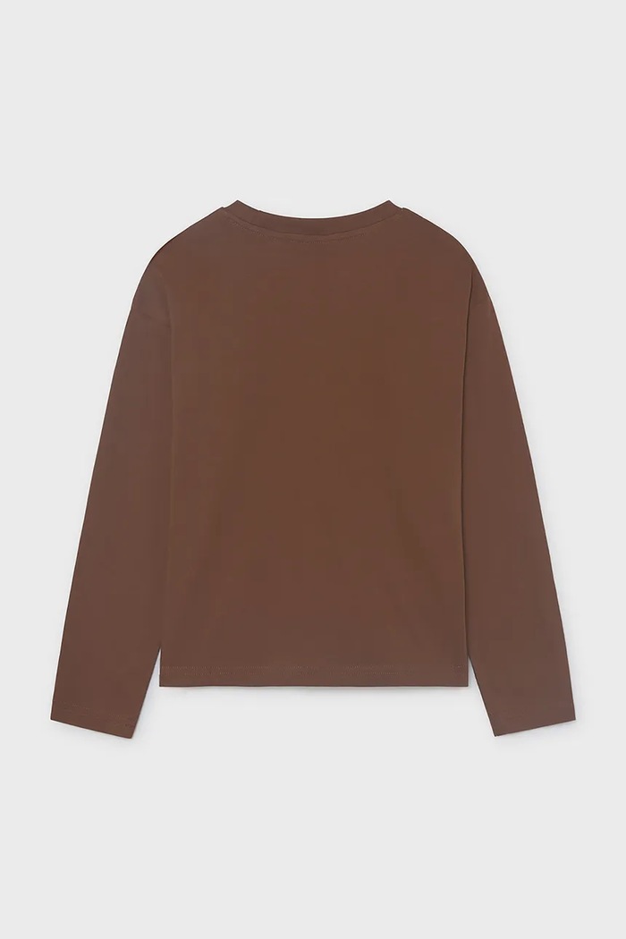 Mayoral лонгслив для детей из хлопка 842.7C.Junior.9BY2 коричневый AW26
