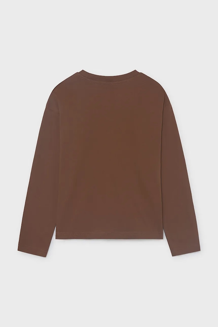 Mayoral лонгслив для детей из хлопка 842.7C.Junior.9BY2 коричневый AW26