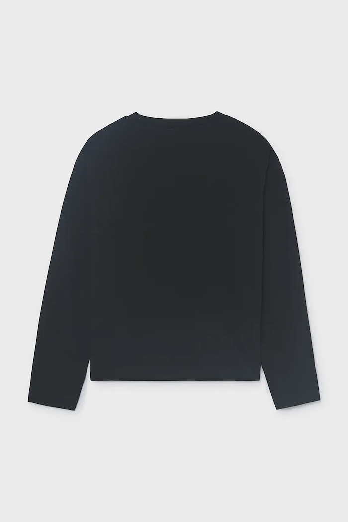 Mayoral лонгслив для детей из хлопка 842.7C.Junior.9BY2 чёрный AW26