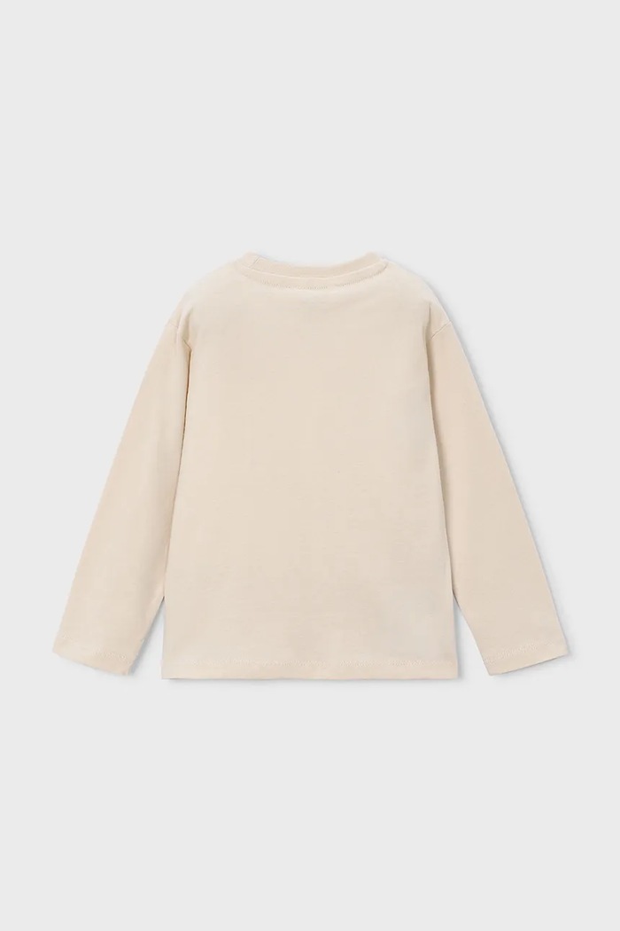 Mayoral лонгслів дитячий бавовняний 173.5A.Mini.9BY2 бежевий AW26