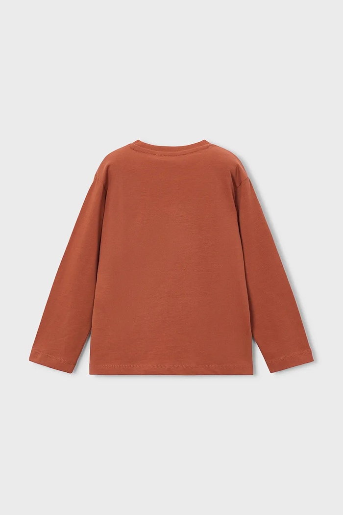 Mayoral блуза с дълги ръкави за деца от памук 173.5A.Mini.9BY2 оранжев AW26