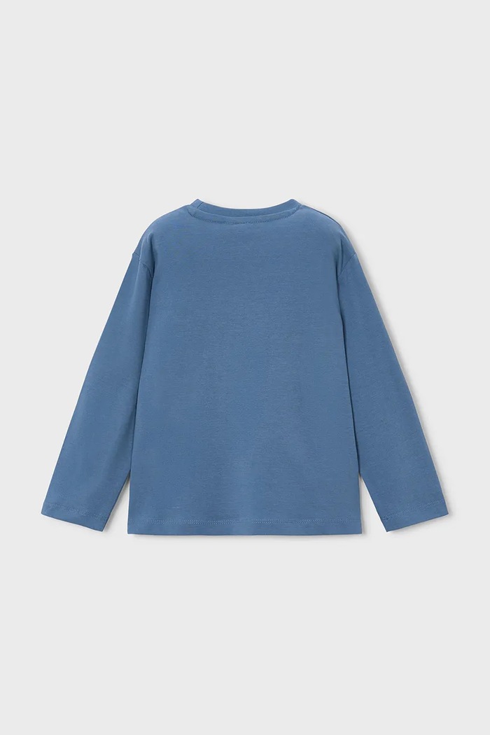 Mayoral блуза с дълги ръкави за деца от памук 173.5A.Mini.9BY2 син AW26