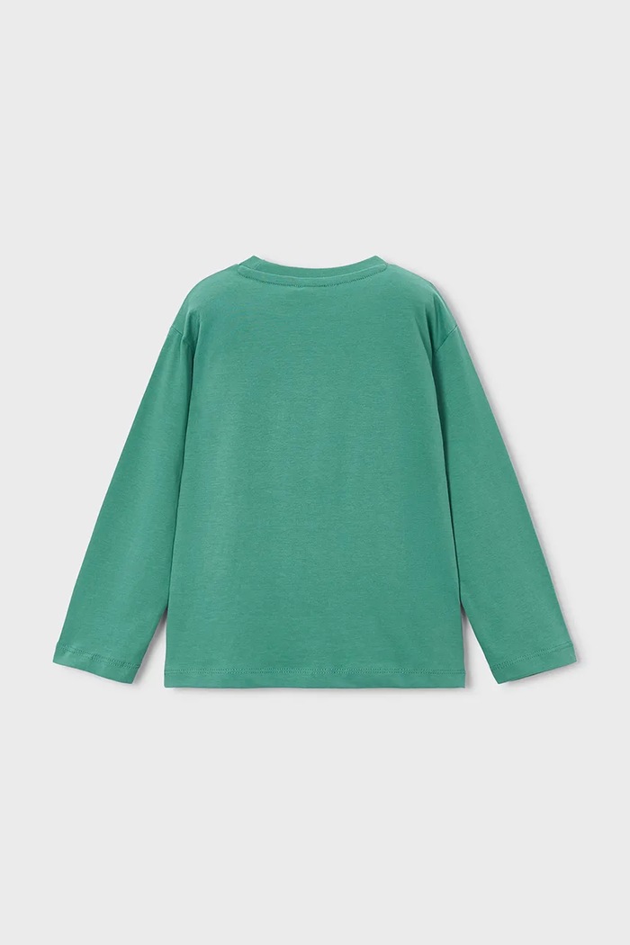 Mayoral блуза с дълги ръкави за деца от памук 173.5A.Mini.9BY2 зелен AW26