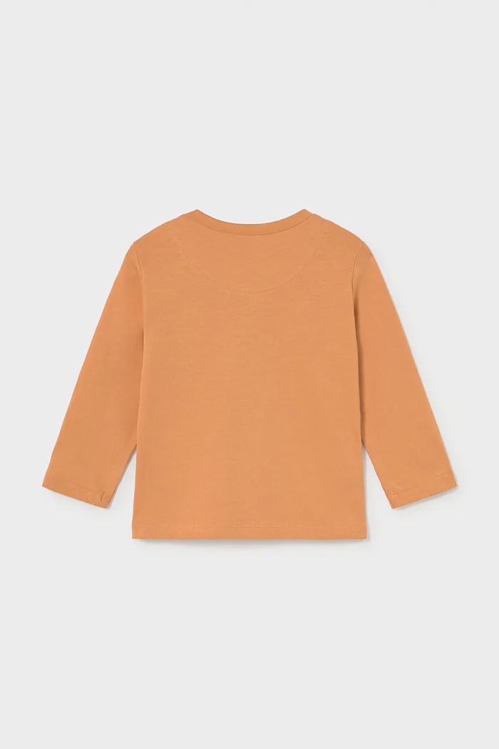 Mayoral блуза с дълги ръкави за бебе от памук 108.3C.Baby.9BY2 оранжев AW26