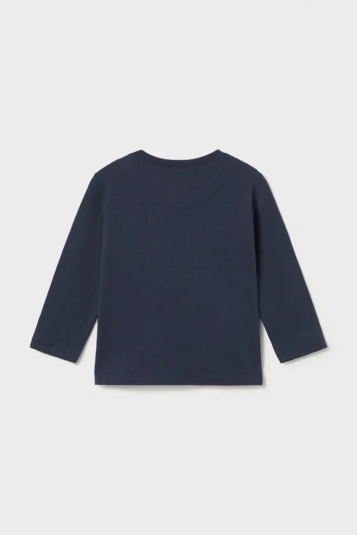 Mayoral блуза с дълги ръкави за бебе от памук 108.3C.Baby.9BY2 тъмносин AW26