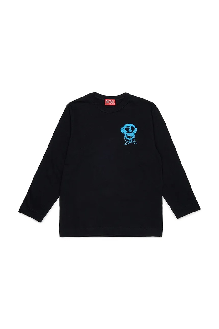 Diesel majica dugih rukava za djecu od pamuka TIMU OVER T-SHIRT crna J02995.00YI9