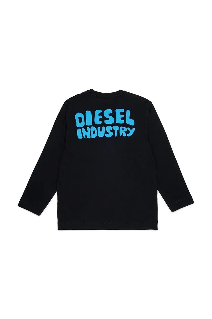Diesel majica dugih rukava za djecu od pamuka TIMU OVER T-SHIRT J02995.00YI9 crna AW26