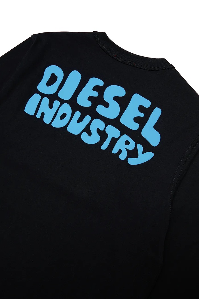 Dječaci Diesel majica dugih rukava za djecu od pamuka TIMU OVER T-SHIRT J02995.00YI9 crna