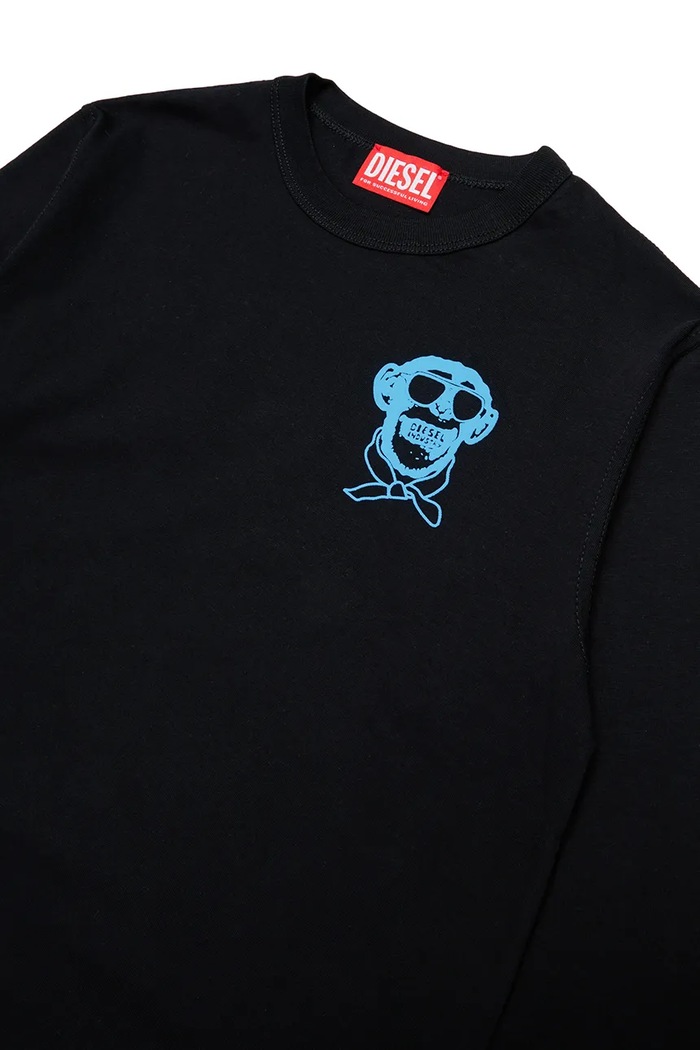 Diesel majica dugih rukava za djecu od pamuka TIMU OVER T-SHIRT crna J02995.00YI9