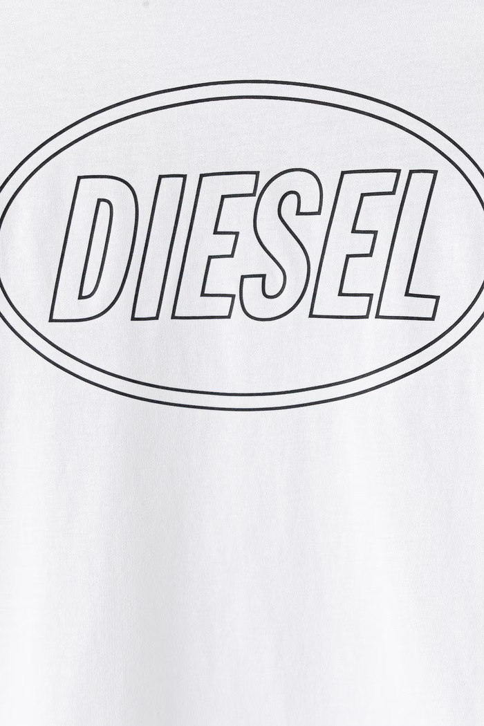 Chłopiec Diesel T-shirt dziecięcy bawełniany TCIRCLELS OVER T-SHIRT J03037.0GRAI biały