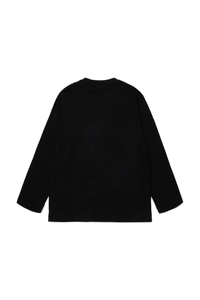 Diesel T-shirt dziecięcy bawełniany TCIRCLELS OVER T-SHIRT J03037.0GRAI czarny AW26