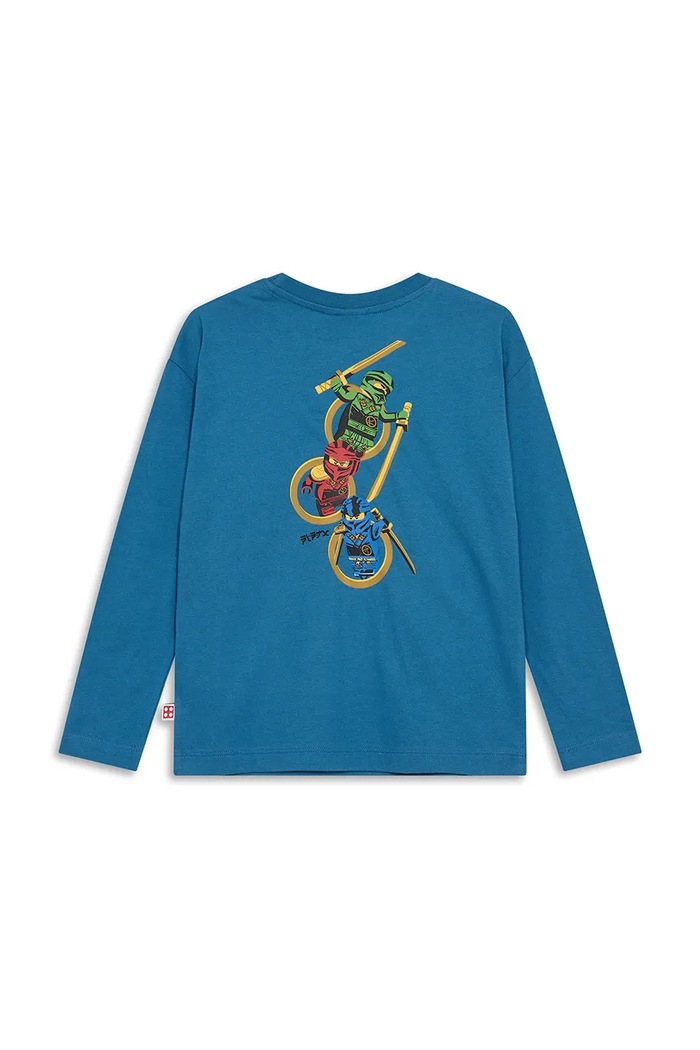 Lego longsleeve dziecięcy bawełniany LWTAJ 603 60.1101.1555 niebieski AW26