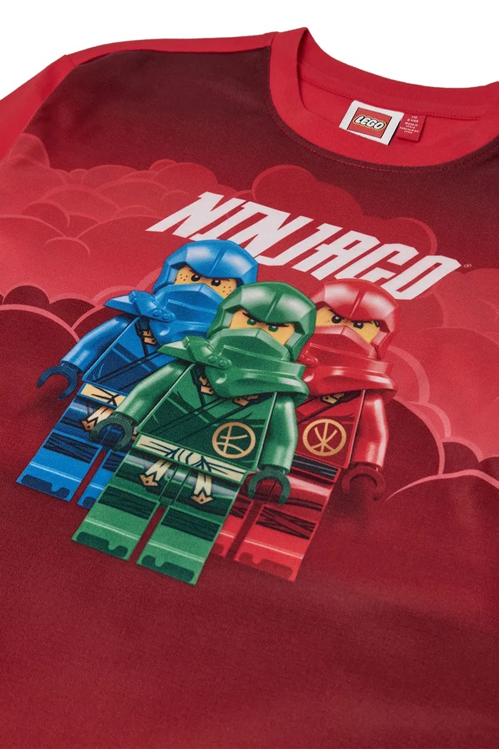 Chłopiec Lego longsleeve dziecięcy z bawełną LWTAJ 611 60.1101.1535 czerwony