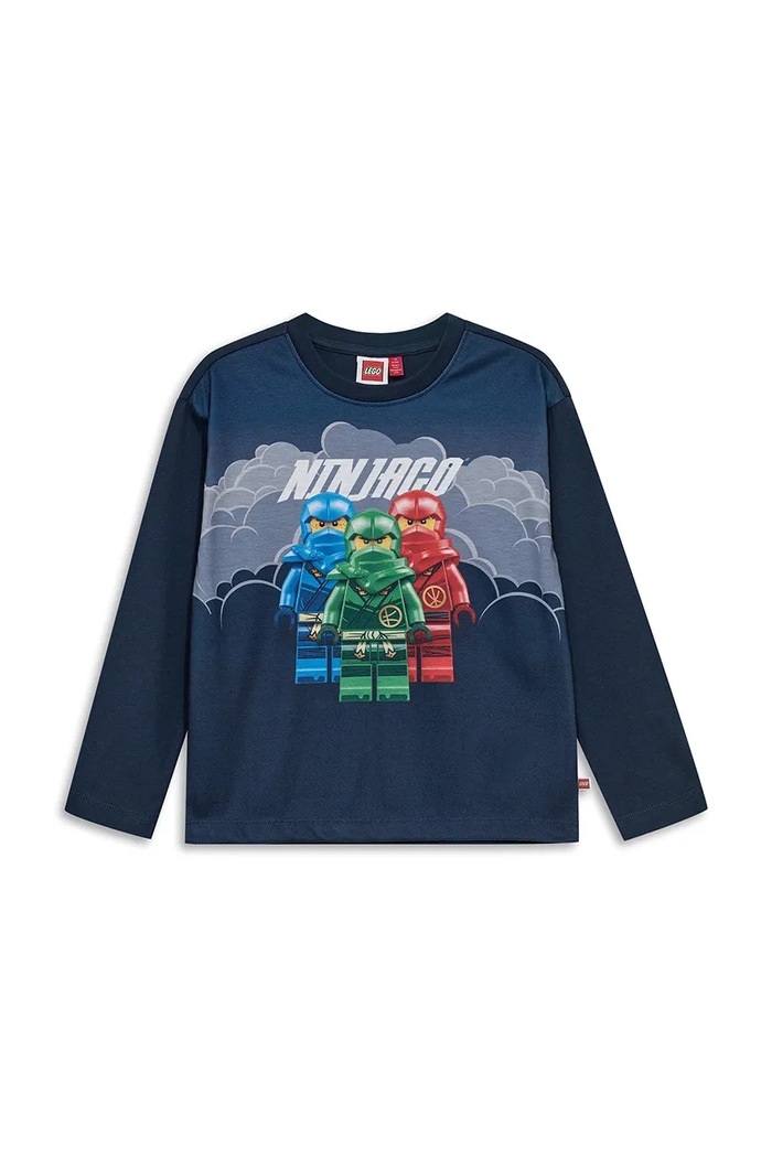 Lego longsleeve dziecięcy z bawełną LWTAJ 611 granatowy 60.1101.1535