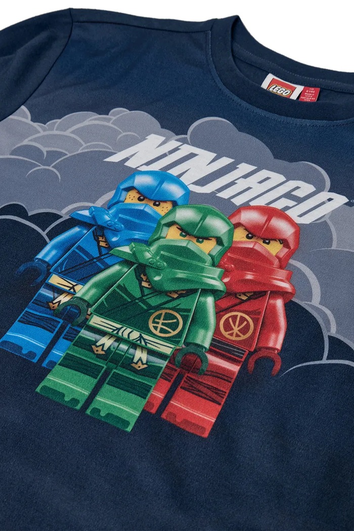Chłopiec Lego longsleeve dziecięcy z bawełną LWTAJ 611 60.1101.1535 granatowy