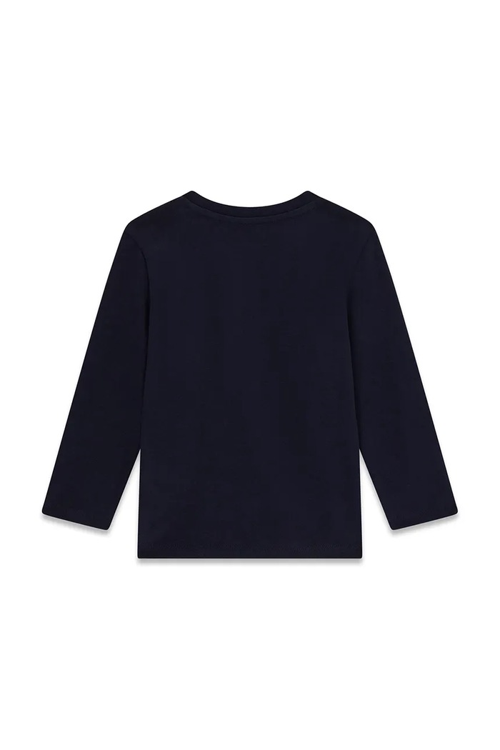 Guess longsleeve dziecięcy bawełniany N6YI14.K3802.9BY2 granatowy AW26