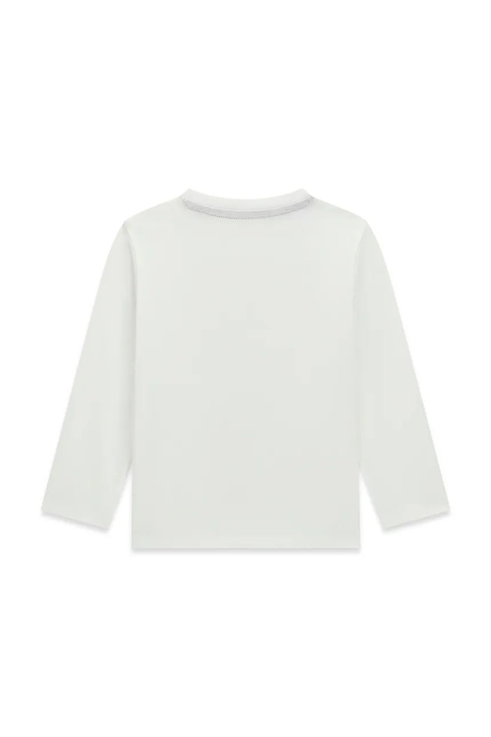 Guess longsleeve dziecięcy bawełniany N6YI06.K3794.9BY2 biały AW26