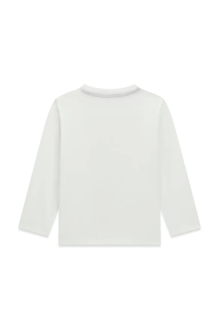 Guess longsleeve dziecięcy bawełniany N6YI06.K3794.9BY2 biały AW26