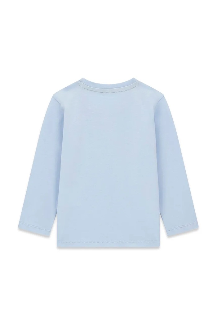 Guess longsleeve dziecięcy bawełniany N6YI06.K3794.9BY2 niebieski AW26
