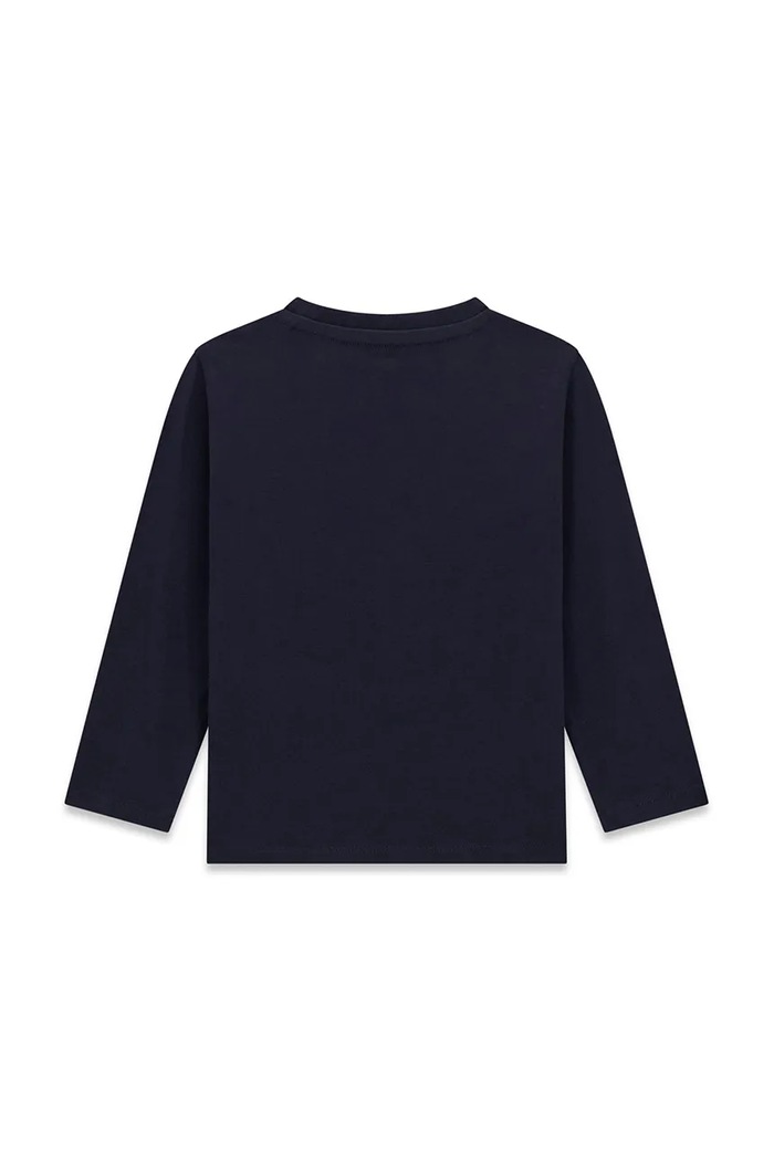 Guess longsleeve pentru copii, din bumbac N6YI06.K3794.9BY2 bleumarin AW26