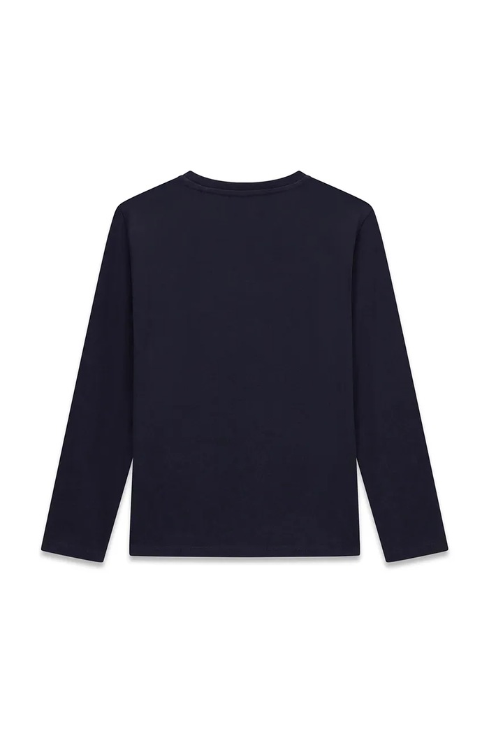Guess longsleeve dziecięcy bawełniany L6YI20.K3752.9BY2 granatowy AW26