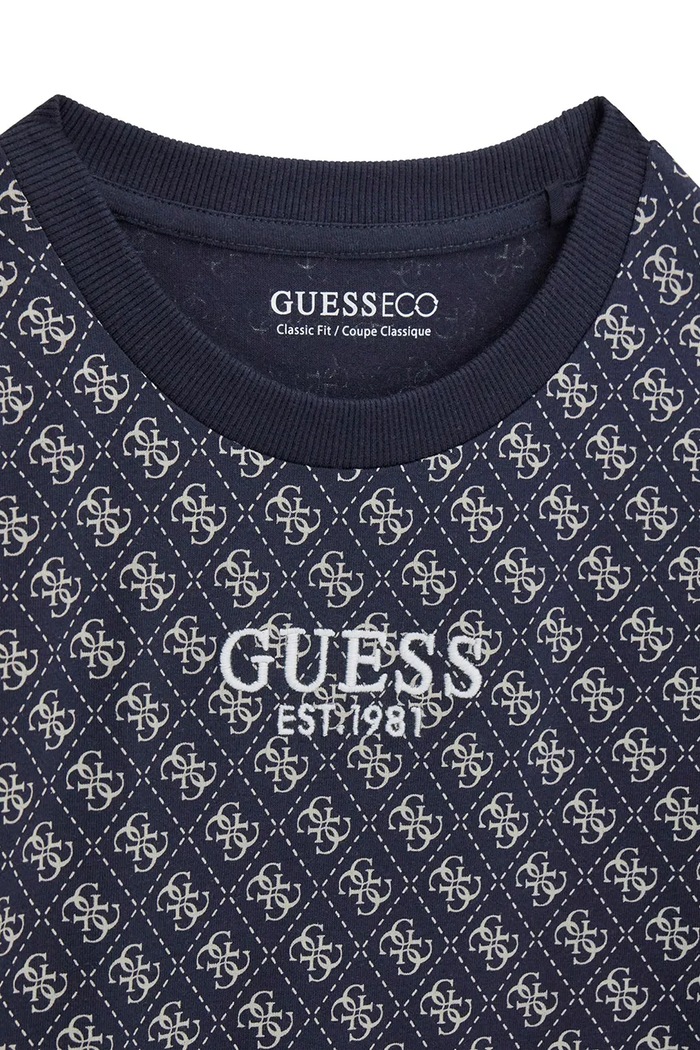 Chłopiec Guess longsleeve dziecięcy bawełniany L6YI18.K3748.9BY2 granatowy
