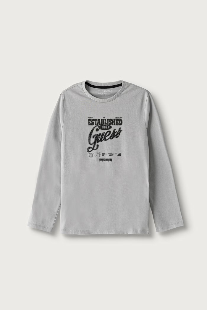 Guess Tričko s dlhým rukávom detské bavlnené sivá L6YI10.K3723.9BY2