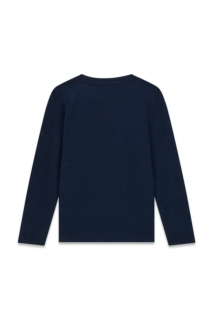 Guess longsleeve dziecięcy bawełniany L6YI06.K3714.9BY2 granatowy AW26