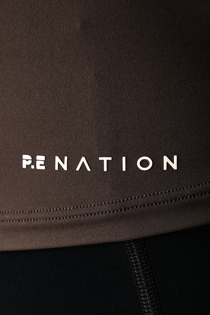 Longsleeve damski Foundation P.E Nation brązowy 263L010