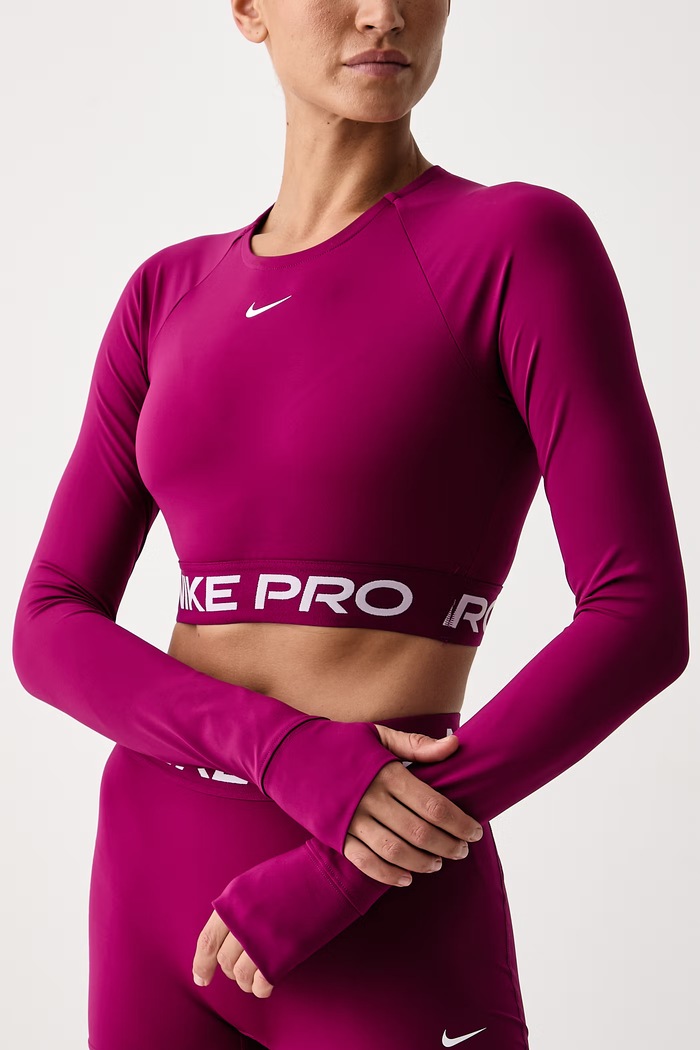 Longsleeve treningowy damski Nike Pro Dri-FIT Nike FV5484.630 różowy