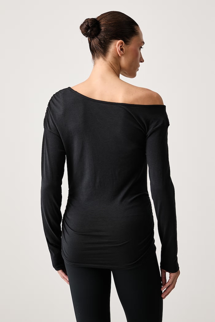 Odzież Nike Longsleeve treningowy damski z bawełną Nike One Relaxed IU1422.010 czarny