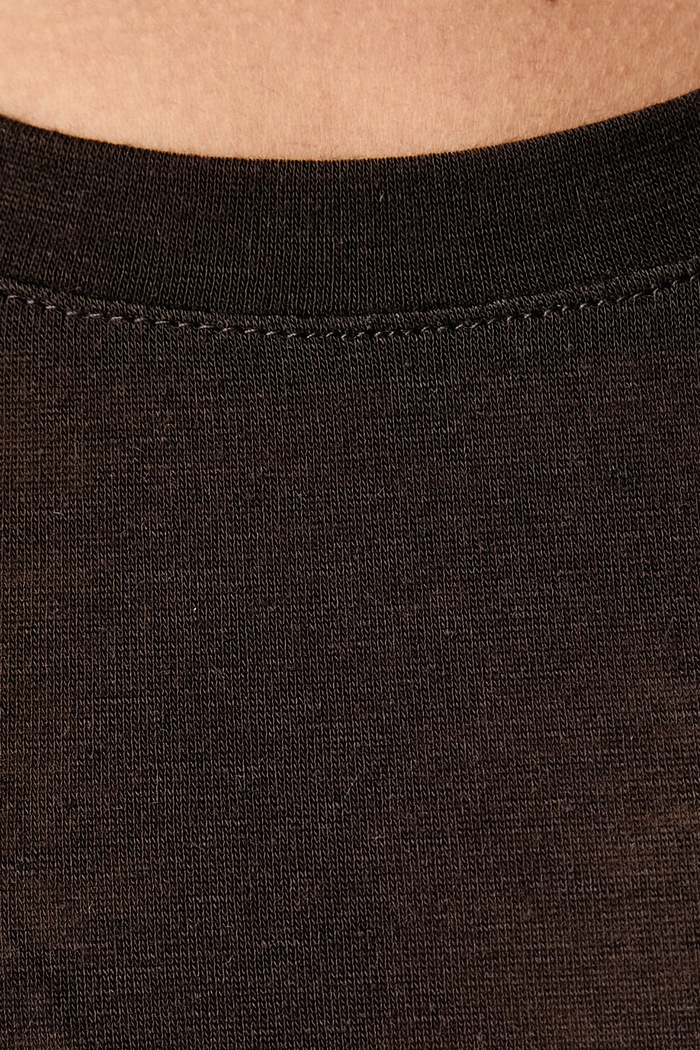 Longsleeve damski z dodatkiem kaszmiru ViCOLO brązowy UAC0007