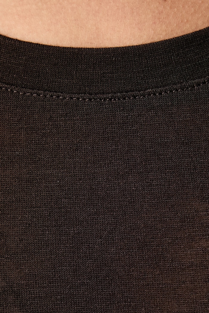 Longsleeve damski z dodatkiem kaszmiru ViCOLO brązowy UAC0007