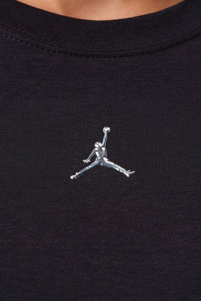 Longsleeve damski z modalem Brooklyn Essentials Jordan czarny IM7353.010
