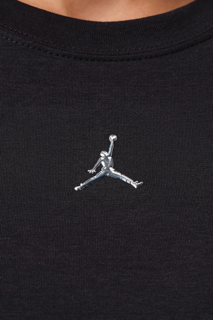 Longsleeve damski z modalem Brooklyn Essentials Jordan czarny IM7353.010