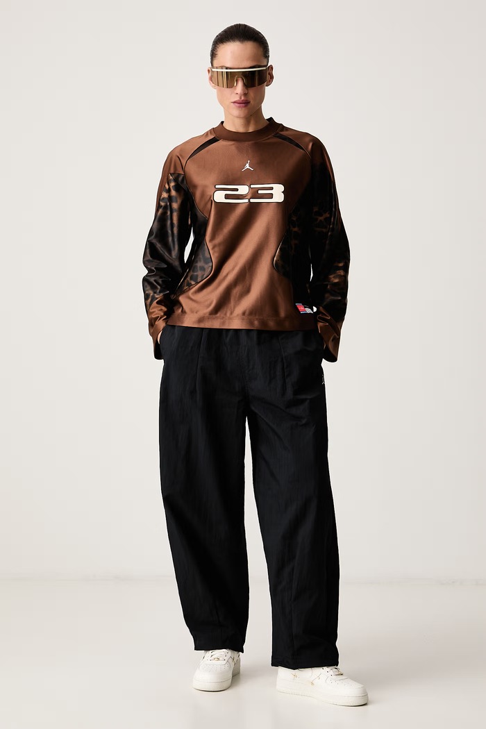Jordan Longsleeve damski Brooklyn IQ4019.259 brązowy AW26