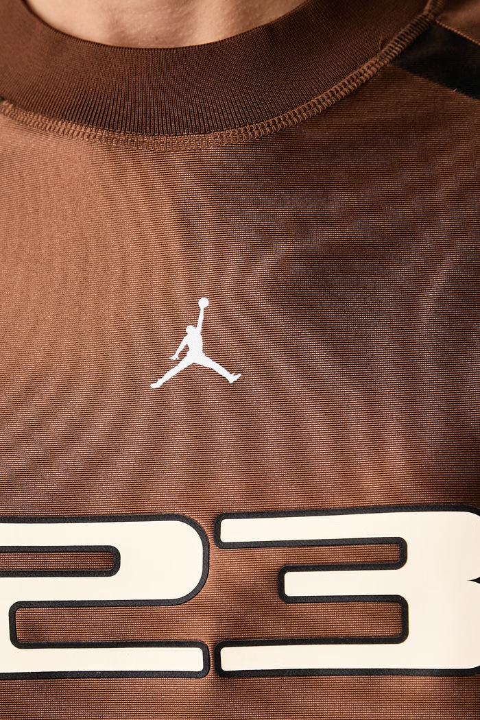 Longsleeve damski Brooklyn Jordan brązowy IQ4019.259