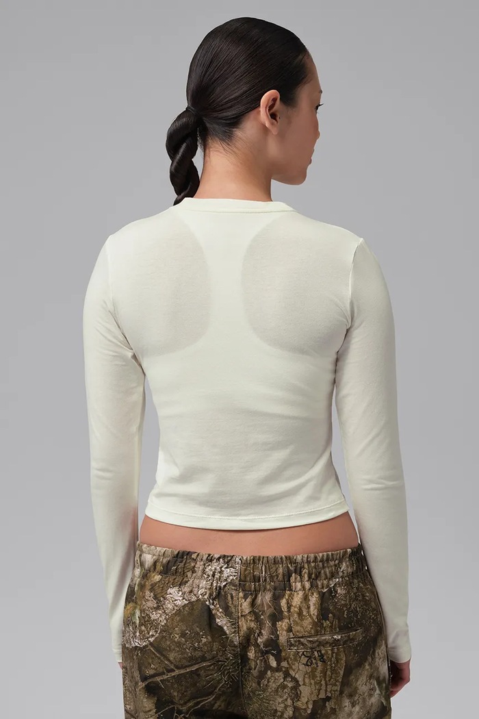 Jordan Longsleeve damski z bawełną IX8040.133 beżowy AW26