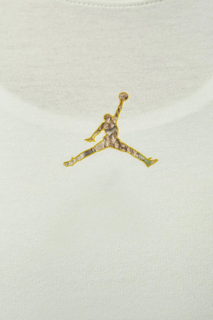 Longsleeve damski z bawełną Jordan IX8040.133 beżowy
