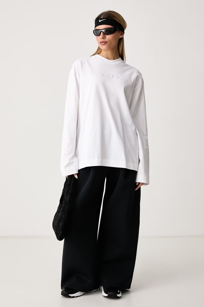 Nike Sportswear Longsleeve damski bawełniany Luxe IM6441.100 biały AW26