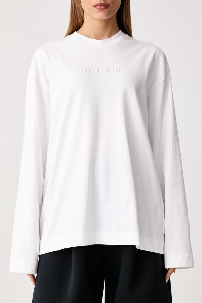 Longsleeve damski bawełniany Luxe Nike Sportswear IM6441.100 biały