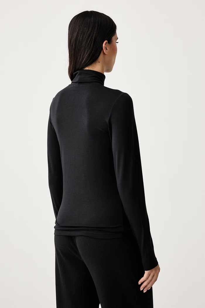 Emporio Armani Underwear Longsleeve lounge damski z lyocellem EW002039.AF25579 czarny AW26
