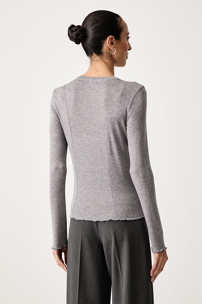Odzież Scotch & Soda Longsleeve damski z dodatkiem wełny U9B01753T szary